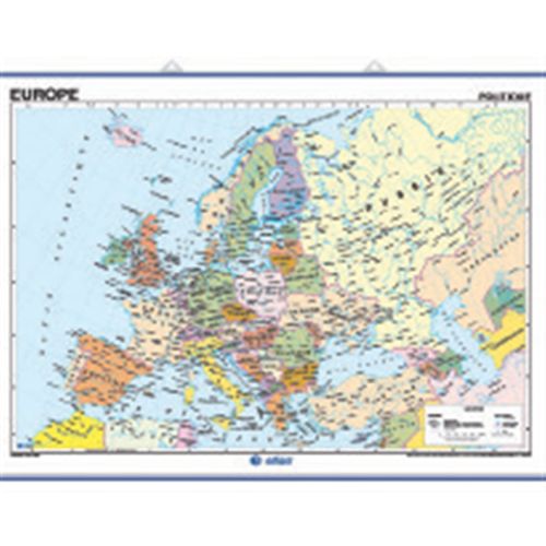 Carte murale plastifiée L'Europe