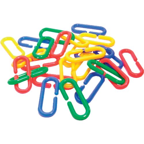 Assortiment de 500 chainons en forme de C4 en couleurs assorties