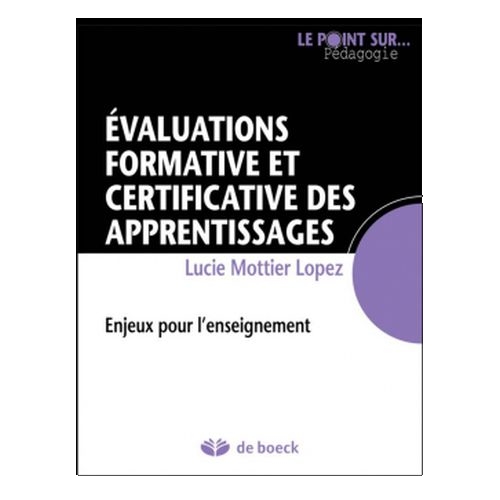 Evaluations formative et certificative des apprentissages
