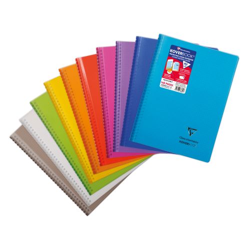 Cahier spirale clairefontaine A4 quadrillé 5x5 80 feuillets