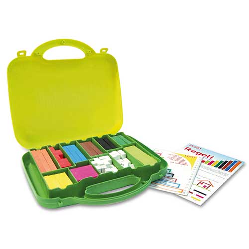 Valisette en plastique contenant 200 réglettes type cuisenaire