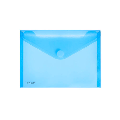 Pochette-enveloppe velcro A5 Foldersys Bleu 10/pièces