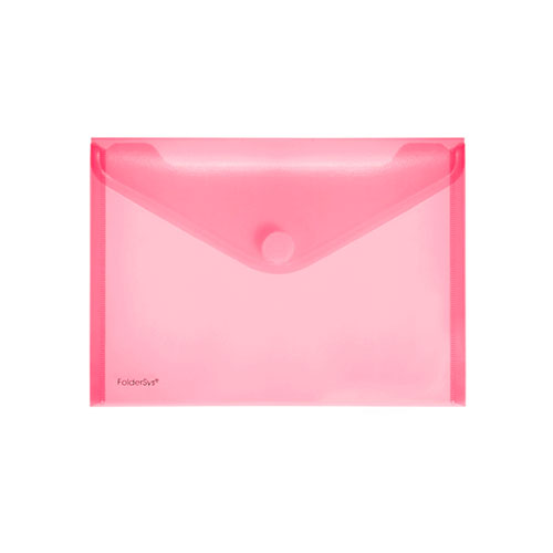 Pochette-enveloppe velcro A5 Foldersys Rouge 10 pièces