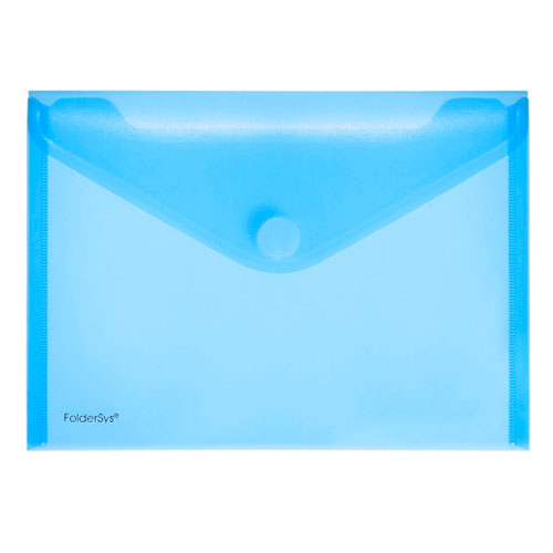 Pochette-enveloppe velcro A4 Foldersys Bleu 10 pièces