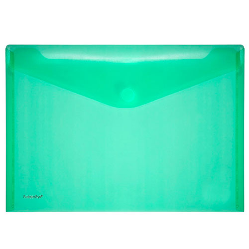 Pochette-enveloppe velcro A4 Foldersys Vert10 pièces