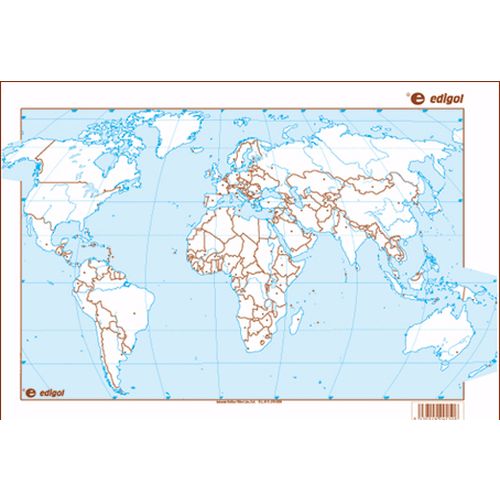 Petite carte muette : Le Monde