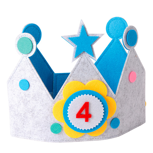 Couronne d'anniversaire bleue