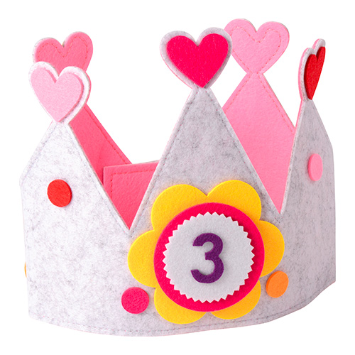 Couronne d'anniversaire rose
