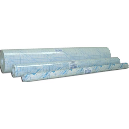 Rouleau plastique transparent : 2mx40cm [ autocollant ]