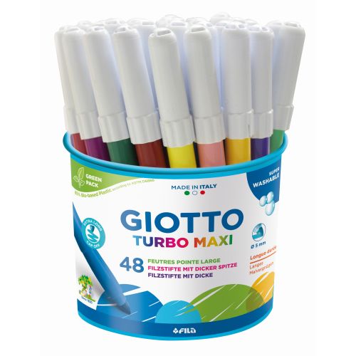 Pot de 48 gros marqueurs couleurs assorties Giotto