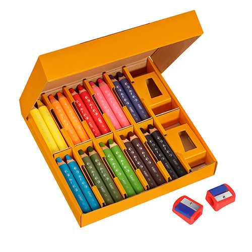Classpack de 40 crayons assorties BIC Kids Multi-surface+ 2 tailles