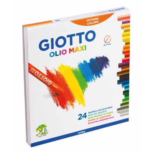 Pastel à l'huile Giotto : Boite de 24 [Couleurs ass.]
