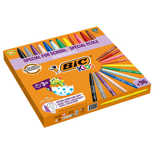 Class pack kid couleur xl 96p marqueurs grosses pointes 5 mm Bic