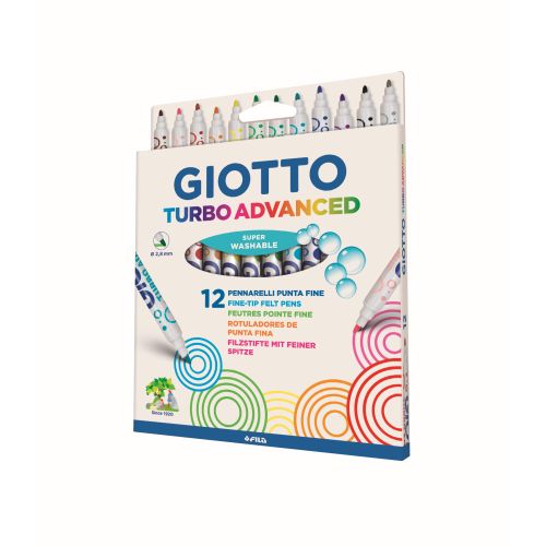Marqueurs turbo advanced 12couleurs assorties Giotto