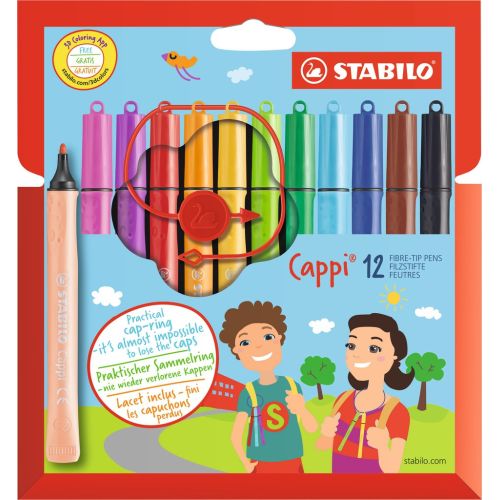 Marqueurs Cappi - etui de 12 couleurs