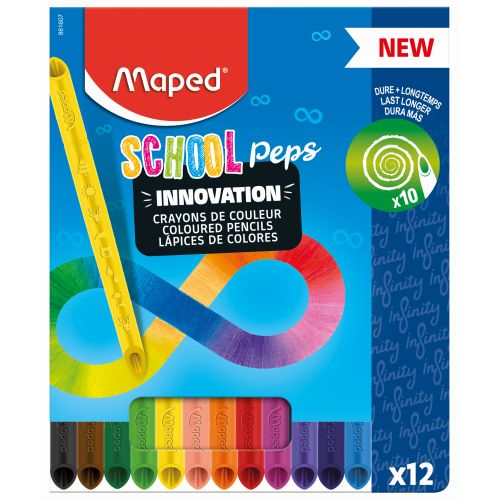 Crayons de couleur Color’Peps Infinity 12 couleurs