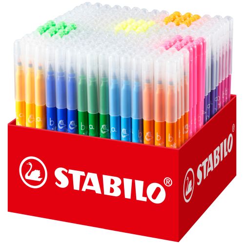 Stabilo marqueurs trio az schoolpack en carton de240 pièces