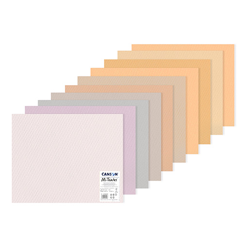 Paquet de 10 feuilles mi teintes format 50x65 cm teintes pastel