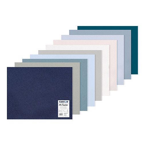 Paquet de 10 feuilles mi teintes format 50x65 cm teintes froide