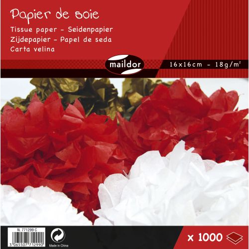 1000 papier de soie noel 16x16