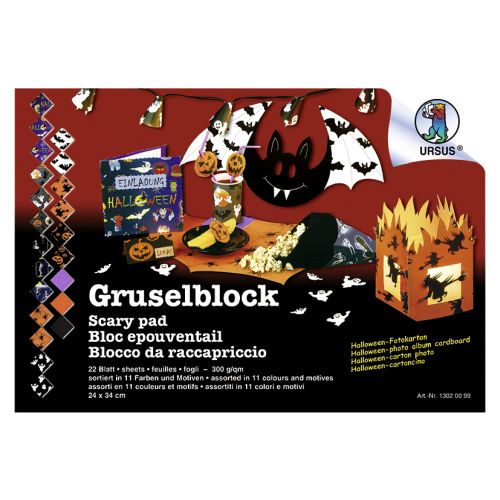 Bloc Halloween 22 feuilles 24x34 cm