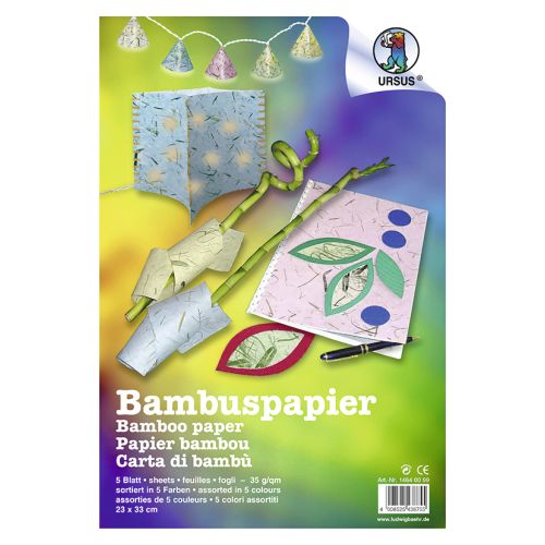 5 feuilles papier bambou A4