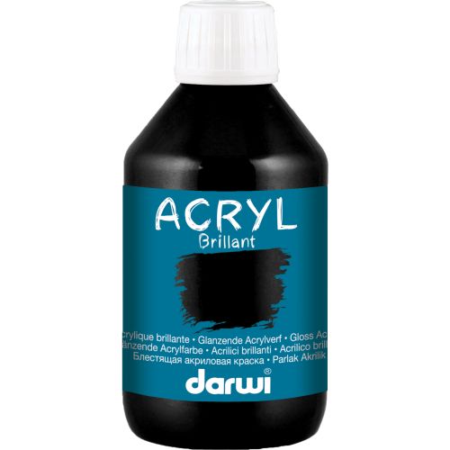 Acrylique brillant 250 ml noir