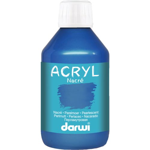 Peinture acrylique nacré 250ml bleu foncé