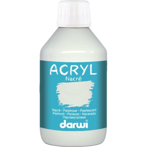 Peinture acrylique nacré 250ml blanc