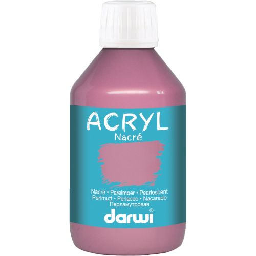 Peinture acrylique nacré 250ml rose