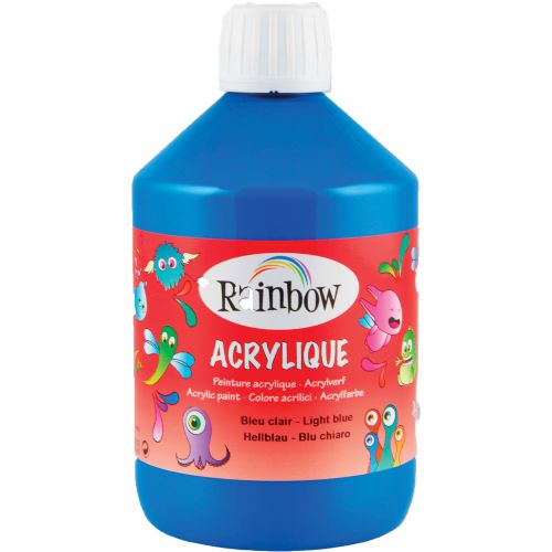 Peinture acrylique mat 500 ml bleu clair