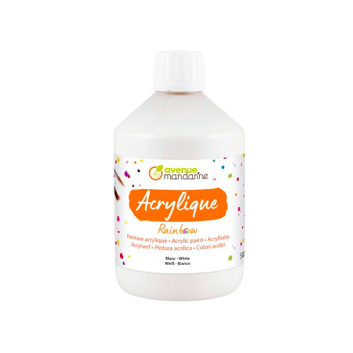 Peinture acrylique mat 500 ml blanc