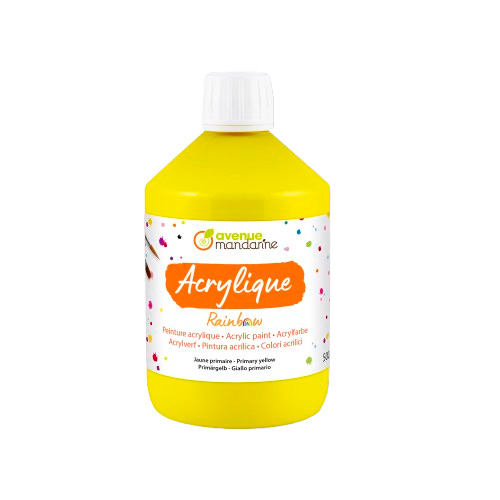 Peinture acrylique mat 500 ml jaune