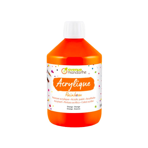 Peinture acrylique mat 500 ml orange