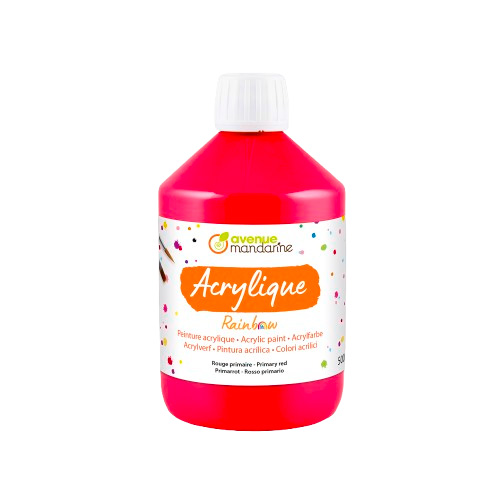 Peinture acrylique mat 500 ml rose