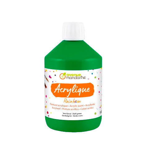 Peinture acrylique mat 500 ml vert foncé