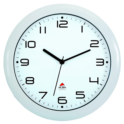 Horloge de bureau silencieuse 30 cm Hornew blanc ALBA