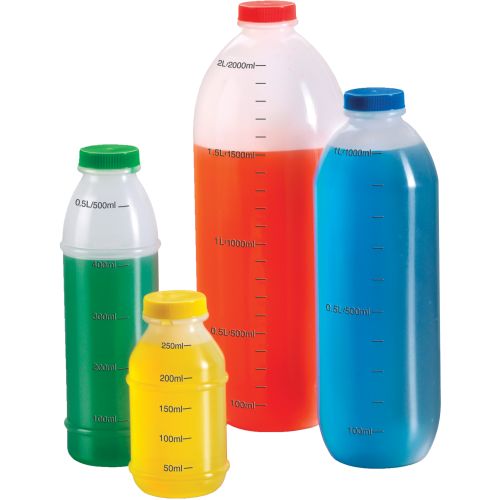 Kit mesure en litre lot de 4 bouteilles 2 litres1 litre 500 ml 250 ml