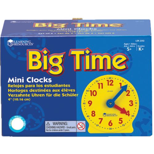 Set 6 horloges 10 cm