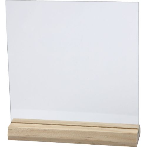 Support verre pour mosaïque : 10 Plaque + support 7,5 x 7,5 cm