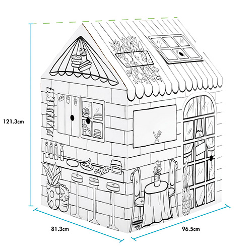 Jeu en carton pour enfants à colorier - 100% recyclable - Maison Friandise