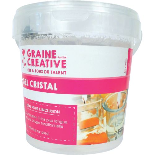 Gel bougie 800g avec 8 mèches