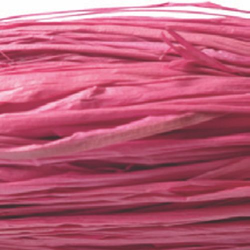 Raphia végétal naturel 50gr rose