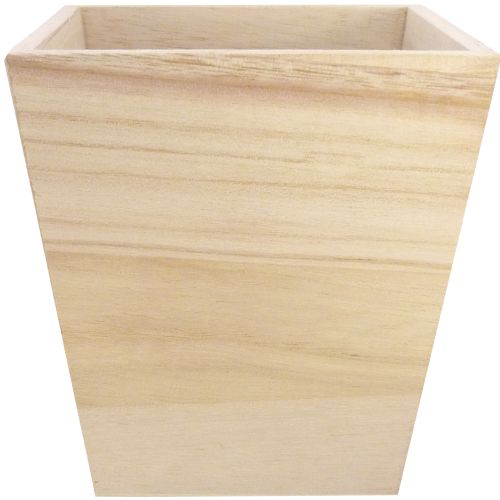 Cache pot en bois 11.5x10x10 cm