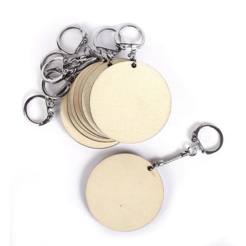 Lot de 10 porte-clefs motifs rondl 5.5 cm