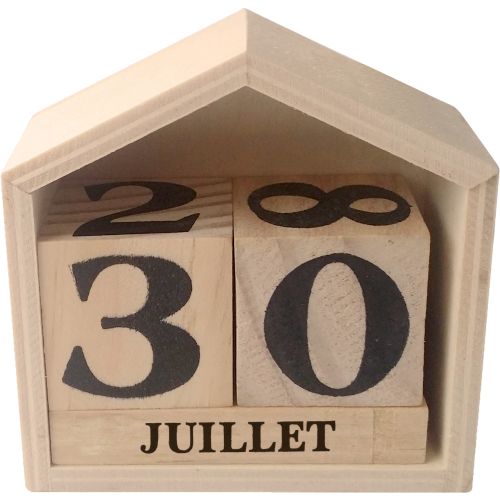 Calendrier perpetuel maison 7.5 x 7.8 x 3.4 cm