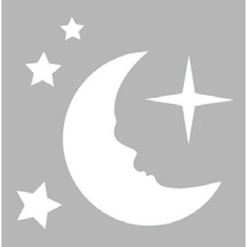 Mini pochoir lune étoile 8x8cm