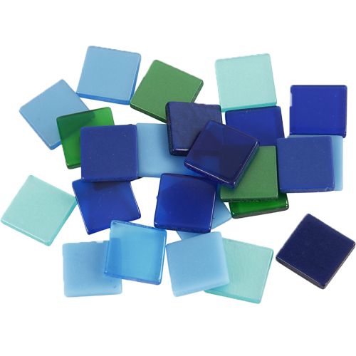 Mini-Mosaïque en résine par 25g [Bleu/vert]