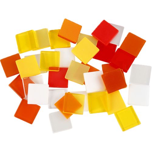 Mini-Mosaïque en résine par 25g [Rouge/orange]