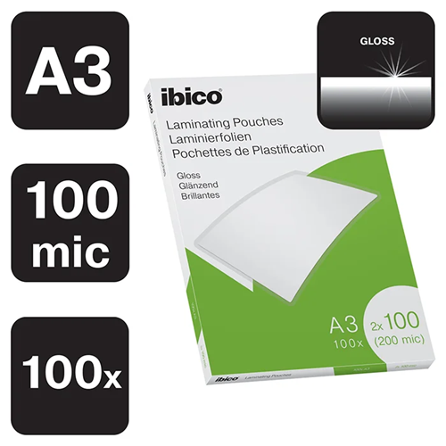100 A3-hoezen van 100 micron voor lamineren van IBICO 100 A3-hoezen van 100 micron voor lamineren van IBICO